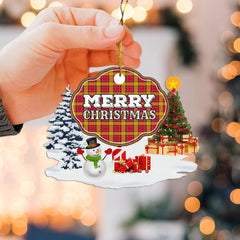 Clan Scrymgeour "Merry Christmas" Tartan Acrylic Ornament MR91 Scrymgeour Tartan Tartan Christmas   