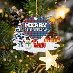 Clan Crichton District "Merry Christmas" Tartan Acrylic Ornament EC92 Crichton District Tartan Tartan Christmas   