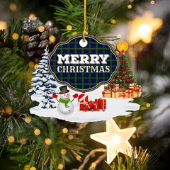 Clan MacEwen Modern "Merry Christmas" Tartan Acrylic Ornament BA76 MacEwen Modern Tartan Tartan Christmas   