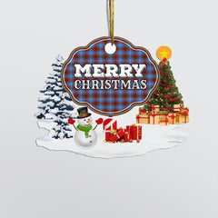 Clan Crichton District "Merry Christmas" Tartan Acrylic Ornament EC92 Crichton District Tartan Tartan Christmas   