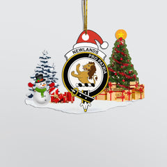 Clan Newlands Crest Tartan Acrylic Christmas Ornament ZD58 Newlands Tartan Tartan Christmas   