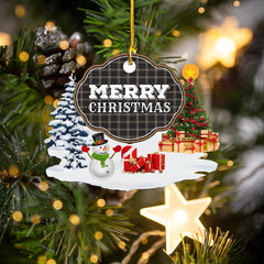 Clan Eternity "Merry Christmas" Tartan Acrylic Ornament TM21 Eternity Tartan Tartan Christmas   