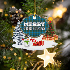 Clan Fergusson Ancient "Merry Christmas" Tartan Acrylic Ornament EI57 Fergusson Ancient Tartan Tartan Christmas   