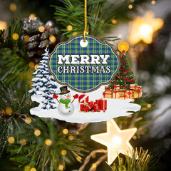 Clan Haliburton "Merry Christmas" Tartan Acrylic Ornament BR43 Haliburton Tartan Tartan Christmas   