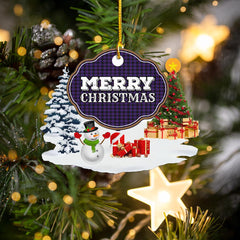 Clan Horsburgh "Merry Christmas" Tartan Acrylic Ornament TN56 Horsburgh Tartan Tartan Christmas   