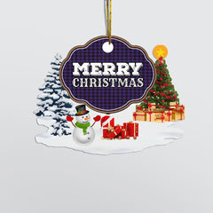 Clan Horsburgh "Merry Christmas" Tartan Acrylic Ornament TN56 Horsburgh Tartan Tartan Christmas   