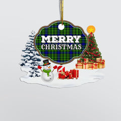 Clan Rollo "Merry Christmas" Tartan Acrylic Ornament HX83 Rollo Tartan Tartan Christmas   