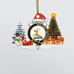 Clan Strachan Crest Tartan Acrylic Christmas Ornament UA17 Strachan Tartan Tartan Christmas   