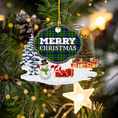 Clan Rollo "Merry Christmas" Tartan Acrylic Ornament HX83 Rollo Tartan Tartan Christmas   