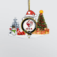 Clan Cockburn Crest Tartan Acrylic Christmas Ornament LE96 Cockburn Tartan Tartan Christmas   