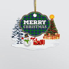 Clan Haldane 2 "Merry Christmas" Tartan Acrylic Ornament FA43 Haldane 2 Tartan Tartan Christmas   