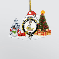 Clan Dewar Crest Tartan Acrylic Christmas Ornament VU93 Dewar Tartan Tartan Christmas   