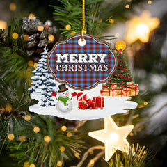 Clan Trotter "Merry Christmas" Tartan Acrylic Ornament DD35 Trotter Tartan Tartan Christmas   