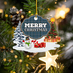 Clan Cockburn Modern "Merry Christmas" Tartan Acrylic Ornament CW47 Cockburn Modern Tartan Tartan Christmas   