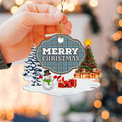 Clan Thomson "Merry Christmas" Tartan Acrylic Ornament RI41 Thomson Tartan Tartan Christmas   