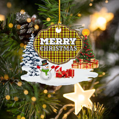 Clan Jardine "Merry Christmas" Tartan Acrylic Ornament BH75 Jardine Tartan Tartan Christmas   