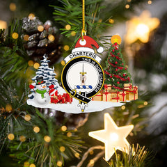 Clan Charteris (Earl of Wemyss) Crest Tartan Acrylic Christmas Ornament HX69 Charteris (Earl of Wemyss) Tartan Tartan Christmas   