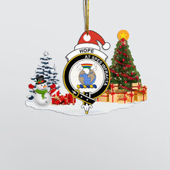 Clan Hope Crest Tartan Acrylic Christmas Ornament PO52 Hope Tartan Tartan Christmas   