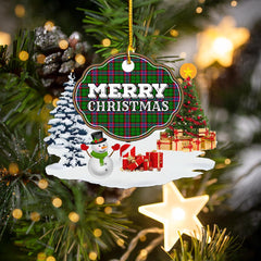 Clan McGeachie "Merry Christmas" Tartan Acrylic Ornament VY30 McGeachie Tartan Tartan Christmas   