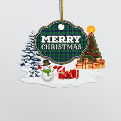 Clan Monteith "Merry Christmas" Tartan Acrylic Ornament FK40 Monteith Tartan Tartan Christmas   