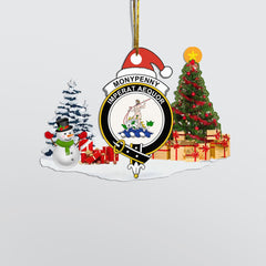 Clan Monypenny Crest Tartan Acrylic Christmas Ornament TF37 Monypenny Tartan Tartan Christmas   