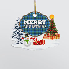 Clan Falconer "Merry Christmas" Tartan Acrylic Ornament PM67 Falconer Tartan Tartan Christmas   