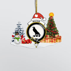 Clan MacKie Crest Tartan Acrylic Christmas Ornament KT32 MacKie Tartan Tartan Christmas   