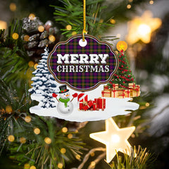 Clan MacDonnell of Glengarry Modern "Merry Christmas" Tartan Acrylic Ornament BD36 MacDonnell of Glengarry Modern Tartan Tartan Christmas   