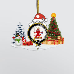 Clan Maitland Crest Tartan Acrylic Christmas Ornament ML30 Maitland Tartan Tartan Christmas   