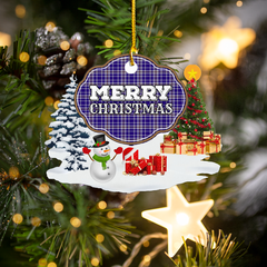 Clan Ochterlony "Merry Christmas" Tartan Acrylic Ornament UH55 Ochterlony Tartan Tartan Christmas   