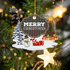 Clan Scott Brown Ancient "Merry Christmas" Tartan Acrylic Ornament EO67 Scott Brown Ancient Tartan Tartan Christmas   