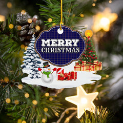 Clan Crichton "Merry Christmas" Tartan Acrylic Ornament PT76 Crichton Tartan Tartan Christmas   