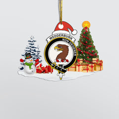 Clan Wedderburn Crest Tartan Acrylic Christmas Ornament RZ80 Wedderburn Tartan Tartan Christmas   