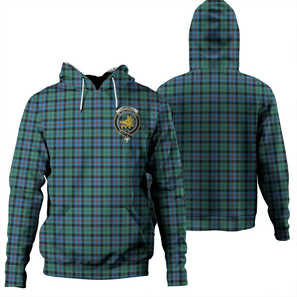 Clan Campbell of Cawdor Ancient Tartan Hoodie Crest FMD4XT2E-1 Campbell of Cawdor Ancient Tartan Hoodies   