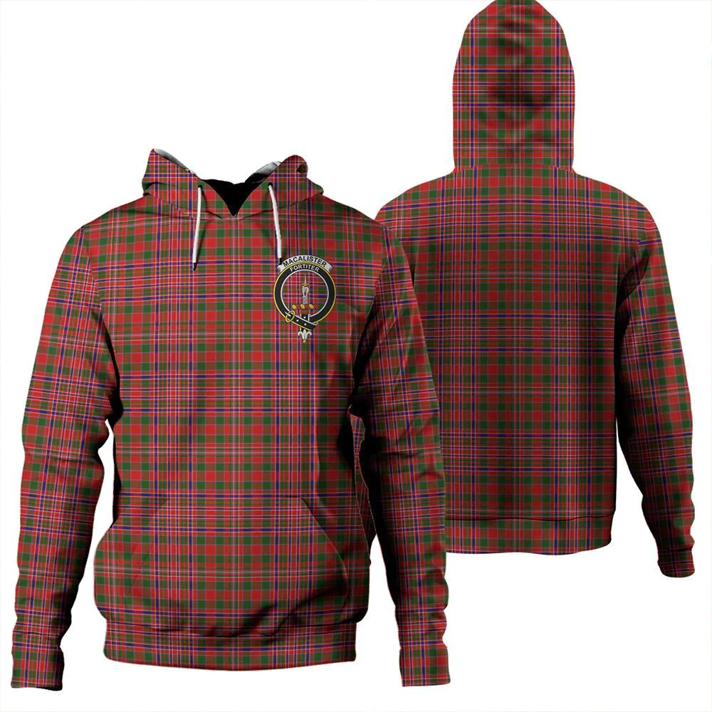 Clan MacAlister Modern Tartan Hoodie Crest QUJLUP2Z-1 MacAlister Modern Tartan Hoodies   