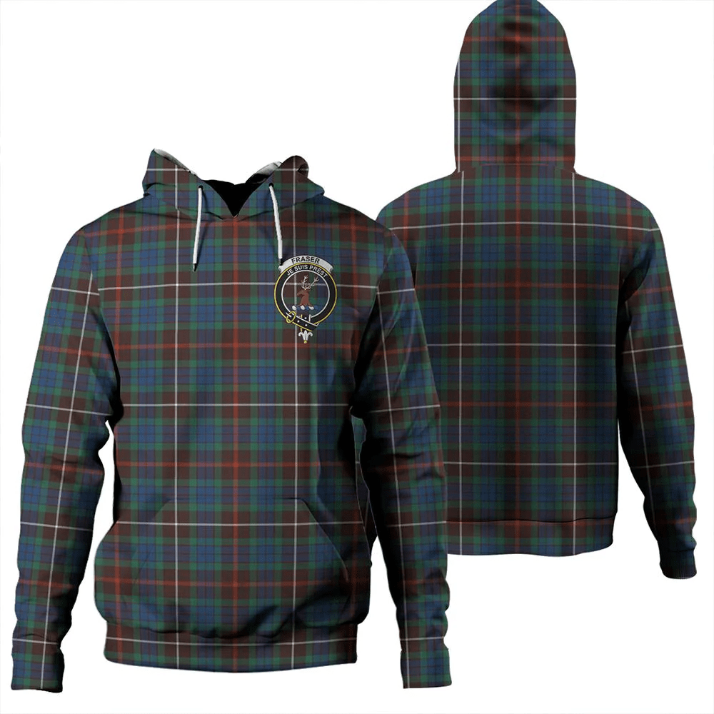 Clan Fraser Hunting Ancient Tartan Hoodie Crest XR3FKP8M-1 Fraser Hunting Ancient Tartan Hoodies   