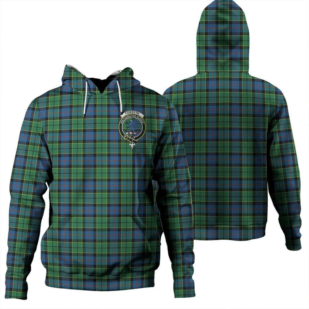 Clan Forsyth Ancient Tartan Hoodie Crest Q4PO6NIJ-1 Forsyth Ancient Tartan Hoodies   