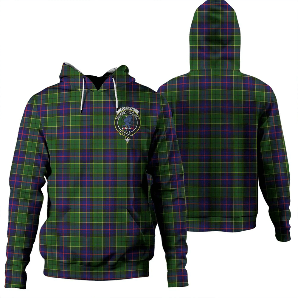 Clan Forsyth Modern Tartan Hoodie Crest D9MKQQBJ-1 Forsyth Modern Tartan Hoodies   