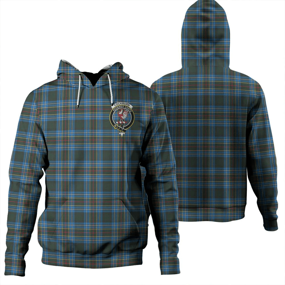 Clan Cockburn Modern Tartan Hoodie Crest HC4YUVKO-1 Cockburn Modern Tartan Hoodies   