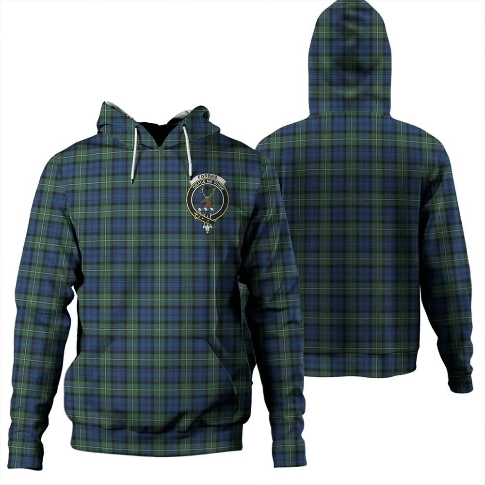 Clan Forbes Ancient Tartan Hoodie Crest DKXI305W-1 Forbes Ancient Tartan Hoodies   