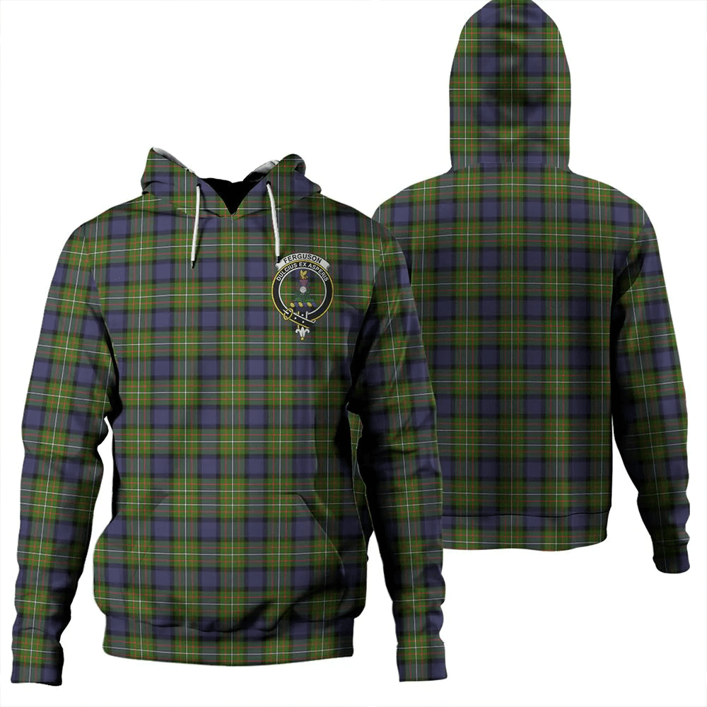 Clan Fergusson Modern Tartan Hoodie Crest PREDZCPQ-1 Fergusson Modern Tartan Hoodies   