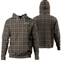 Clan Fergusson Weathered Tartan Hoodie Crest BU3KIOSN-1 Fergusson Weathered Tartan Hoodies   