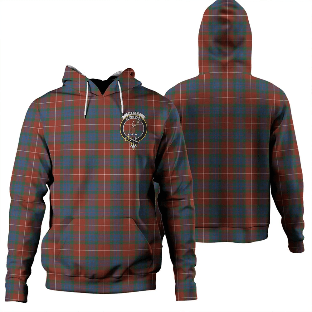 Clan Fraser Ancient Tartan Hoodie Crest VFRJN7MI-1 Fraser Ancient Tartan Hoodies   