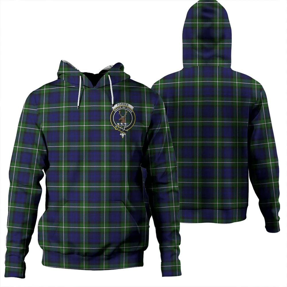 Clan Forbes Modern Tartan Hoodie Crest 5LYZJF6R-1 Forbes Modern Tartan Hoodies   