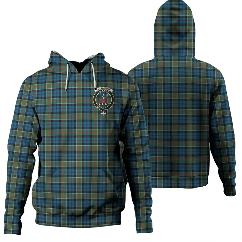 Clan Colquhoun Ancient Tartan Hoodie Crest WONA5EOE-1 Colquhoun Ancient Tartan Hoodies   