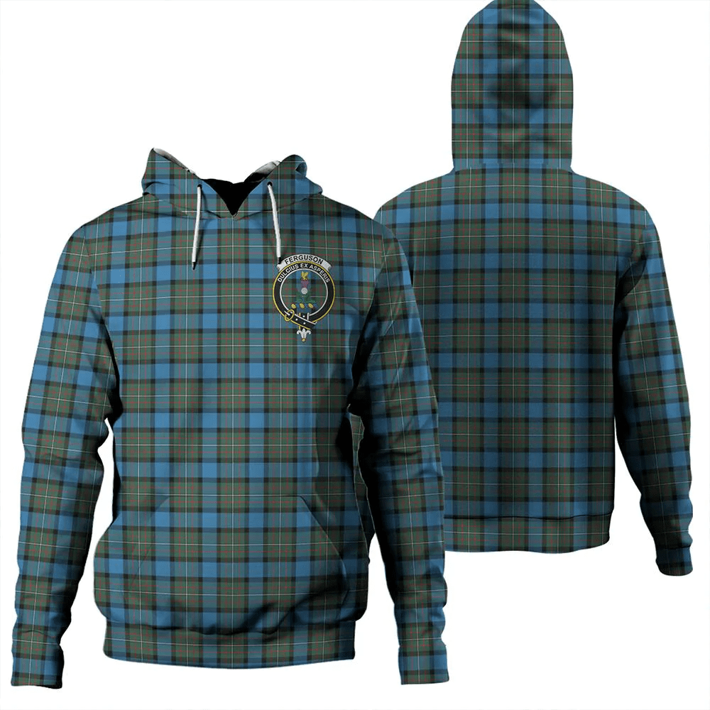 Clan Fergusson Ancient Tartan Hoodie Crest 6Y02ZPXD-1 Fergusson Ancient Tartan Hoodies   