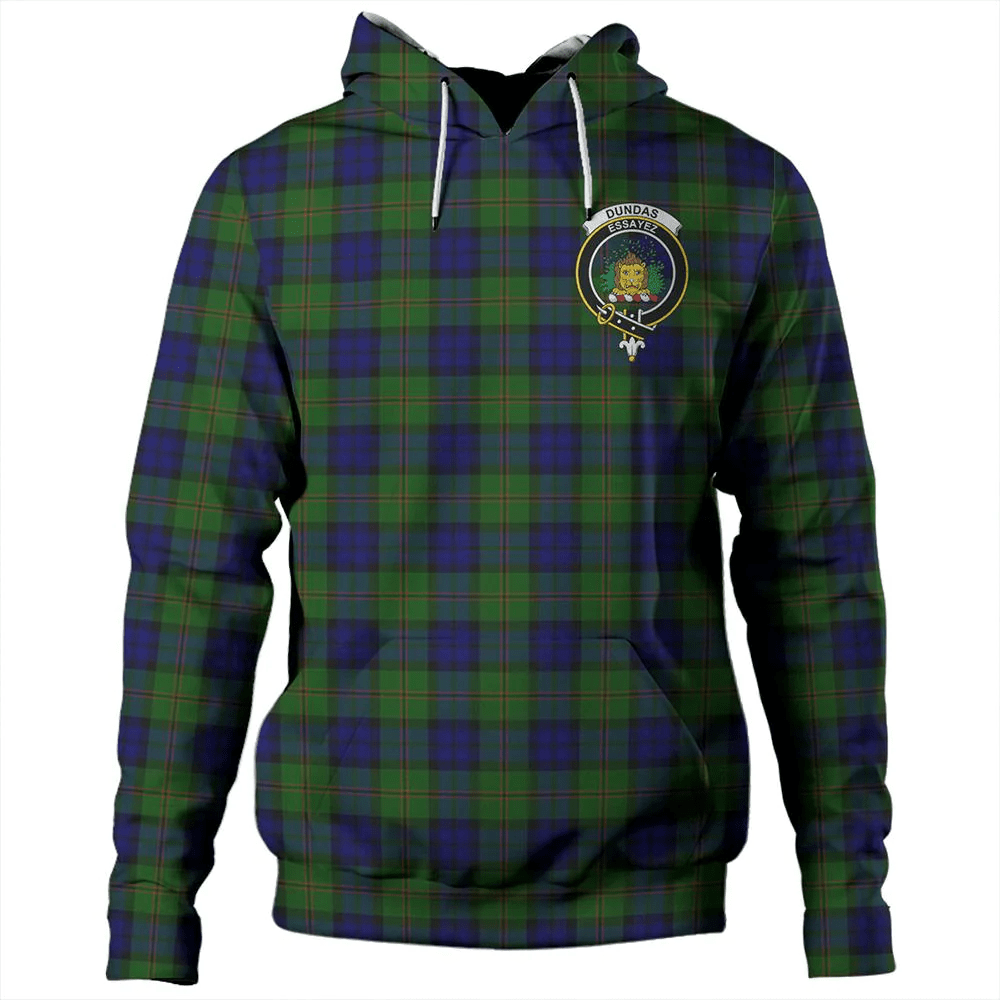 Clan Dundas Modern Tartan Hoodie Crest NN41KIE0-1 Dundas Modern Tartan Hoodies   