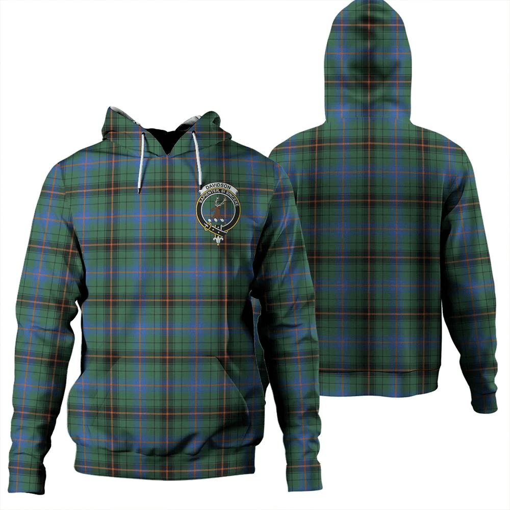 Clan Davidson Ancient Tartan Hoodie Crest 85VV1IWF-1 Davidson Ancient Tartan Hoodies   