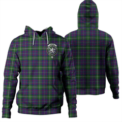 Clan Inglis Modern Tartan Hoodie Crest 9ARMOGEL-1 Inglis Modern Tartan Hoodies   