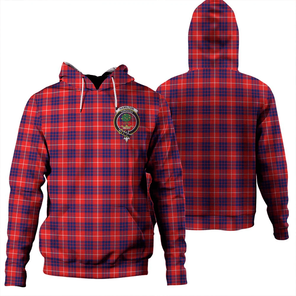 Clan Hamilton Modern Tartan Hoodie Crest HRMJO9KX-1 Hamilton Modern Tartan Hoodies   